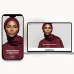 Abaya homepage preview for a modest fashion brand