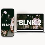 BLNK2 homepage preview for a minimalist clothing brand