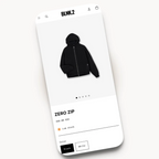 BLNK2 mobile product page design for a streetwear brand