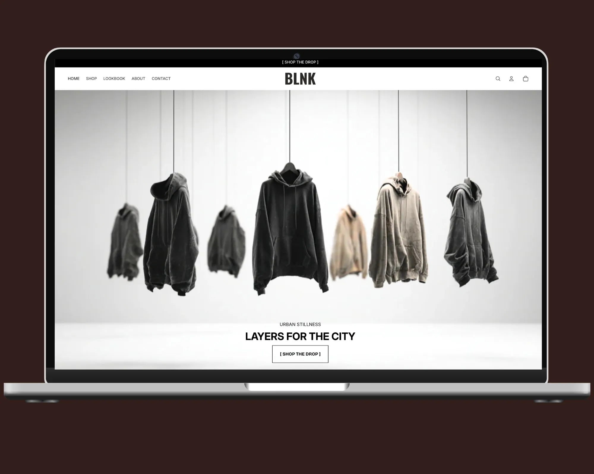 BLNK theme preview for streetwear and clothing brands
