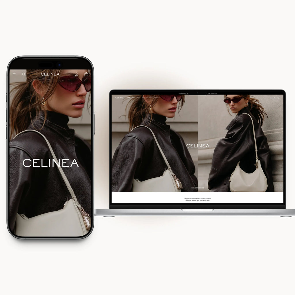 Celinea homepage preview for a modern fashion brand