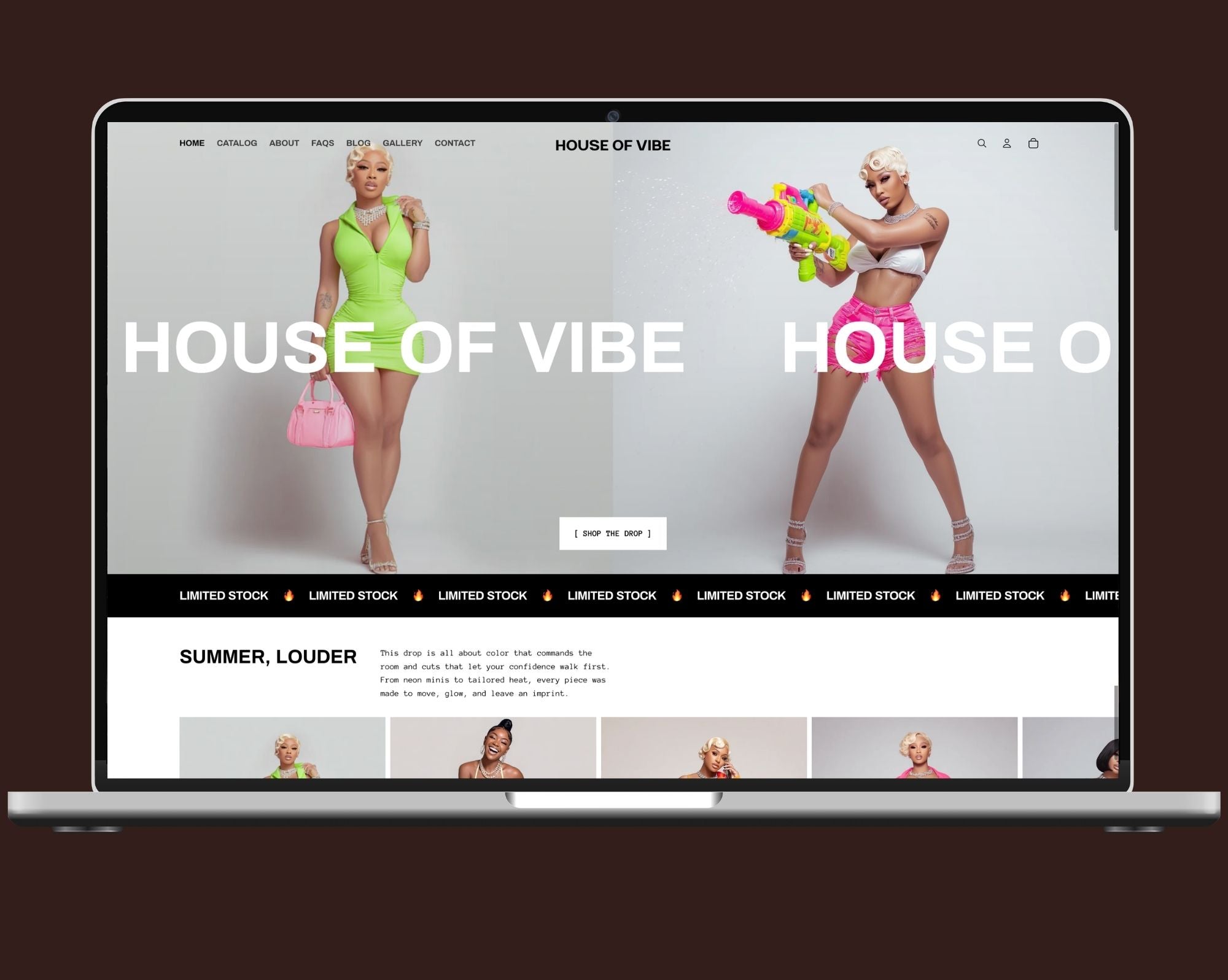 House of Vibe theme preview for bold fashion brands