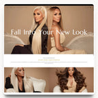 Mood By Her desktop homepage hero design for a luxury hair brand