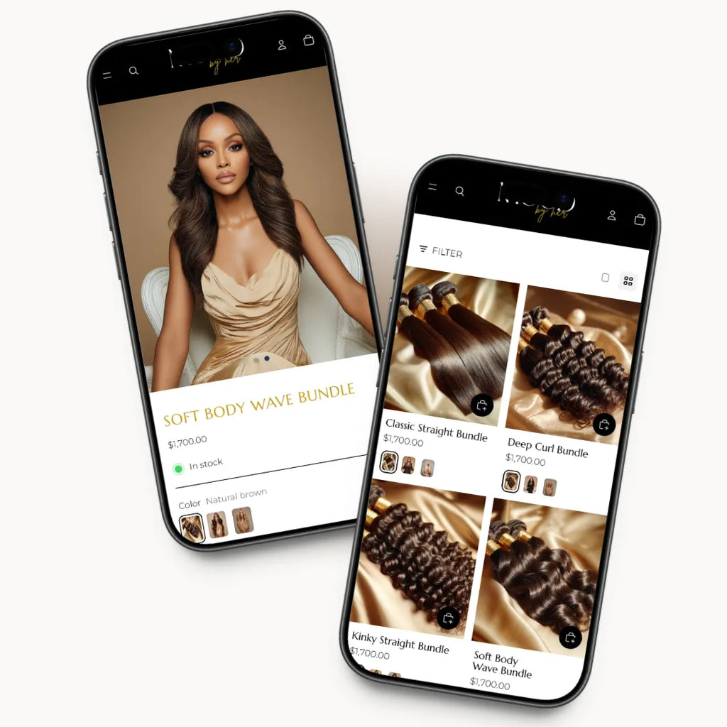 Mood By Her mobile product listing preview for hair brands