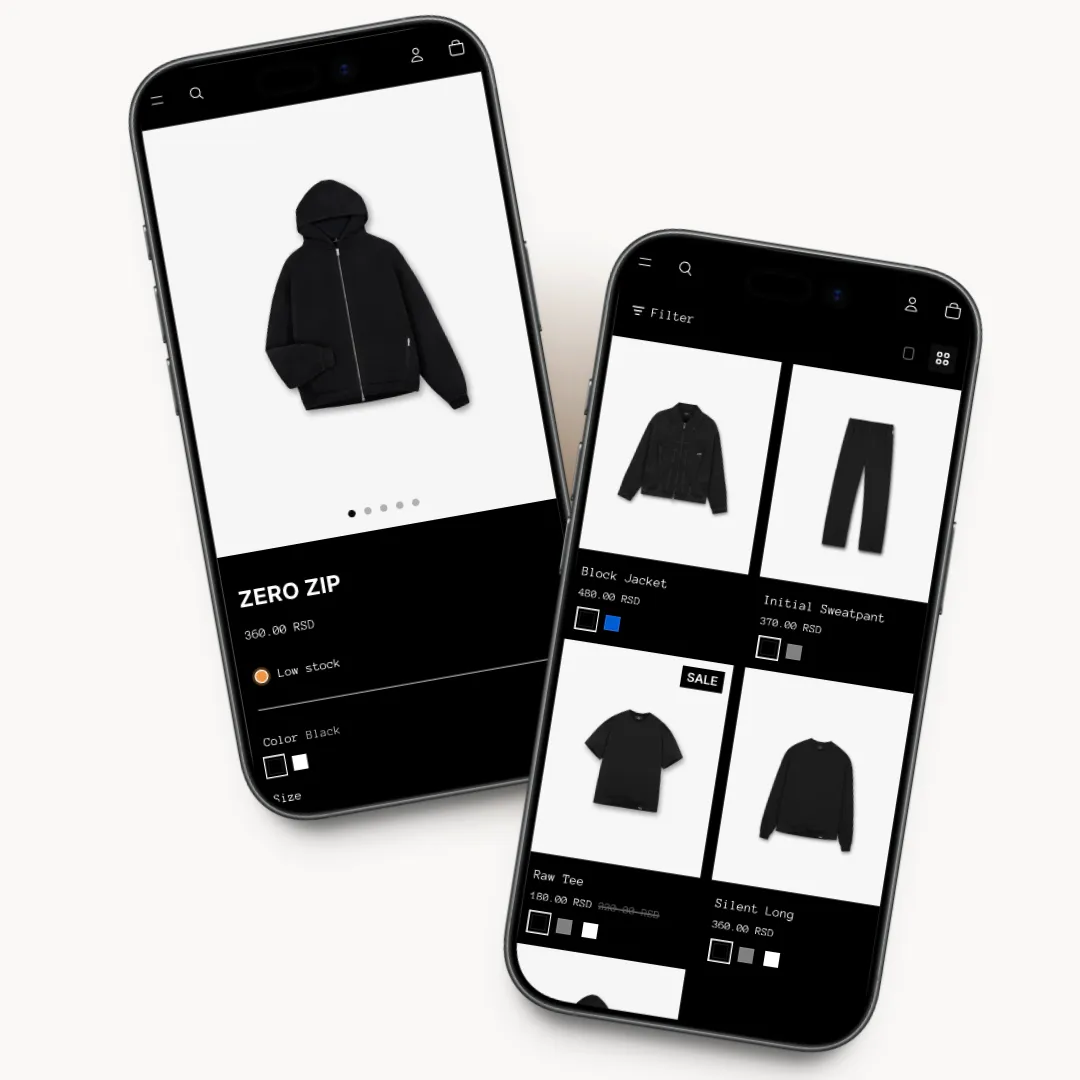 NTRL.2 mobile product listing preview for streetwear brands