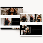 Oh My tablet about page design for a luxury fashion brand
