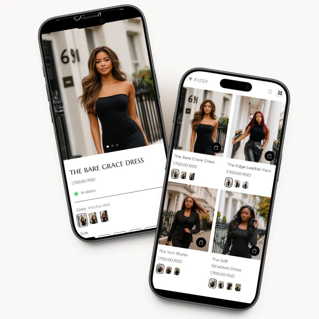 Oh My mobile product listing preview for luxury clothing brands