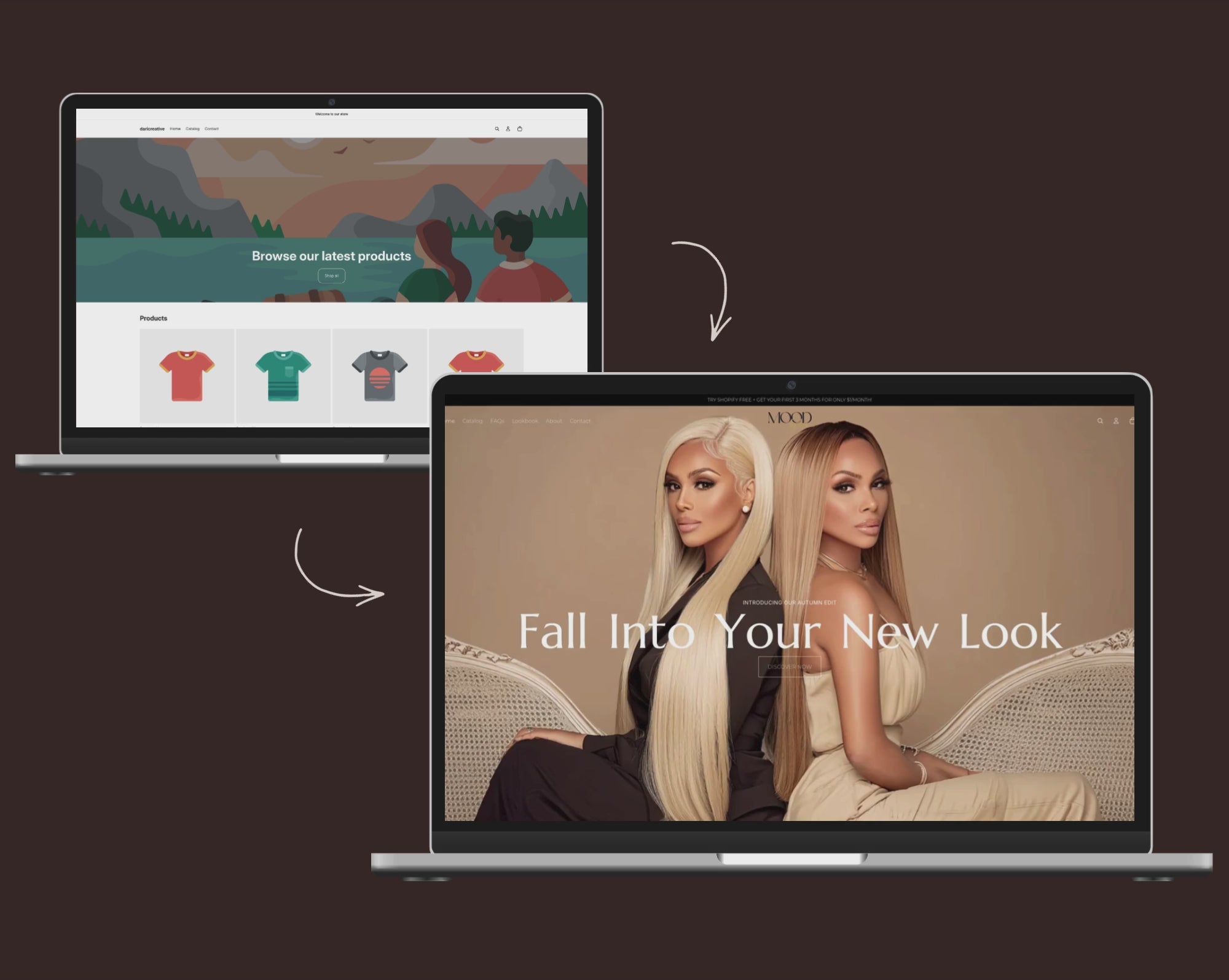 Before and after video preview of the Mood By Her theme