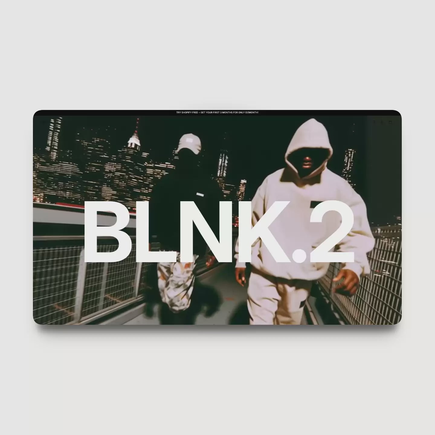 BLNK2 Shopify theme demo for streetwear and clothing brands