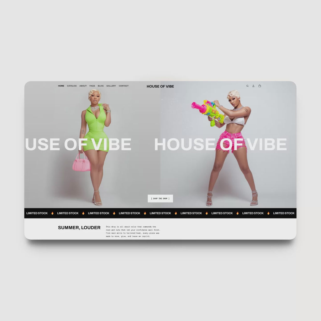 House of Vibe Shopify theme demo for bold fashion and clothing brands